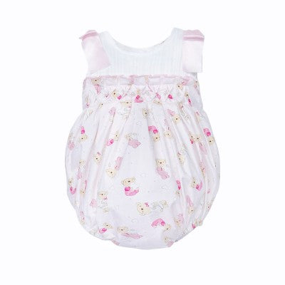 Baby Girl Pink Teddy Bear Romper