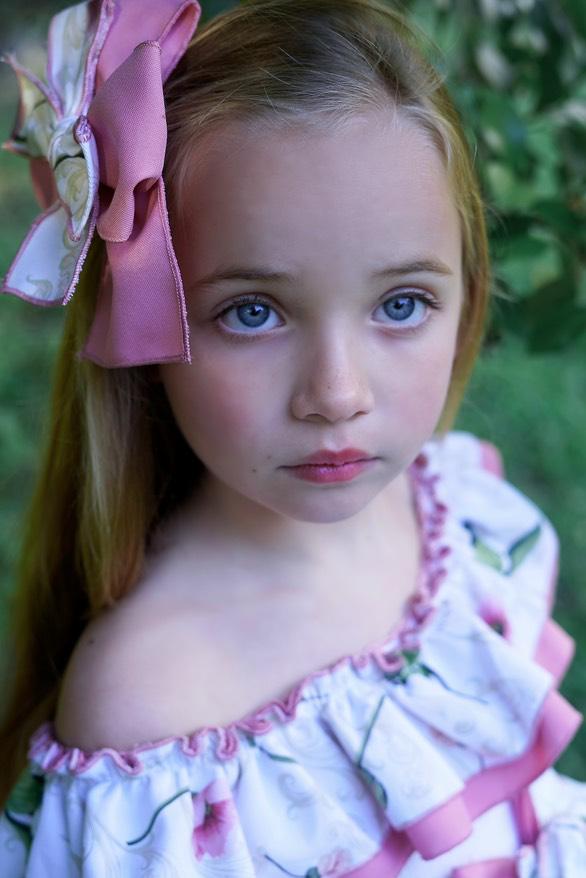 Ela Confeccion AW25 Girls Pink Knitted Floral Puffball Dress Set - (Made to order)