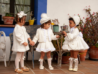 Girls Chanele Handmade Ruffle Dress AW (Made to order)