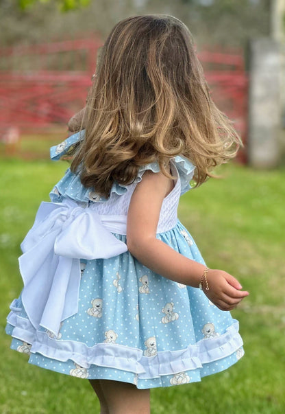 Sonata Teddybear Print Dress  - (Made To Order)