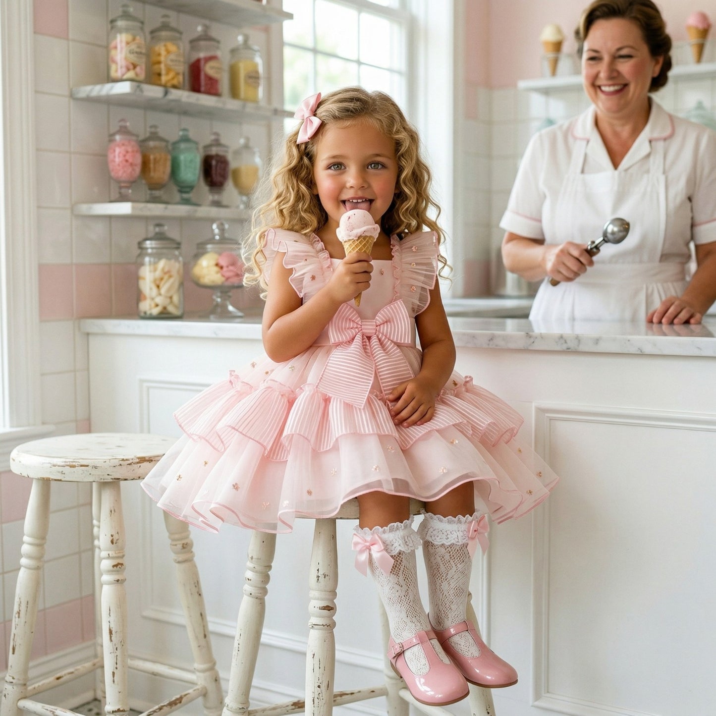 Sonata Girls Pink Gelato Dress SS26 - (Made To Order)