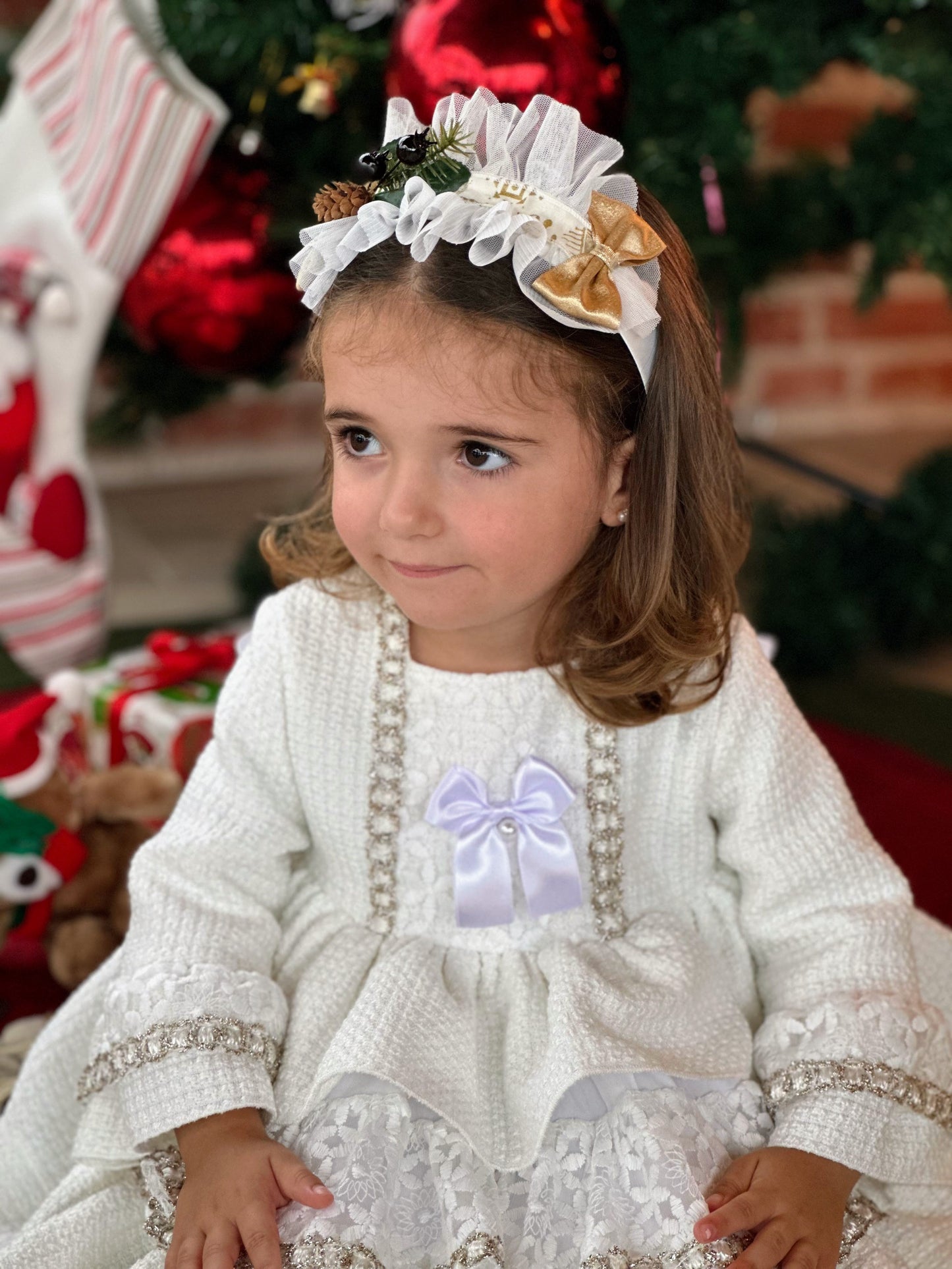 Girls Chanele Handmade Ruffle Dress AW (Made to order)