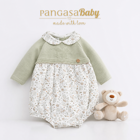Pangasa Baby Ardilla Halfknit Romper ~ AW26 Preorder