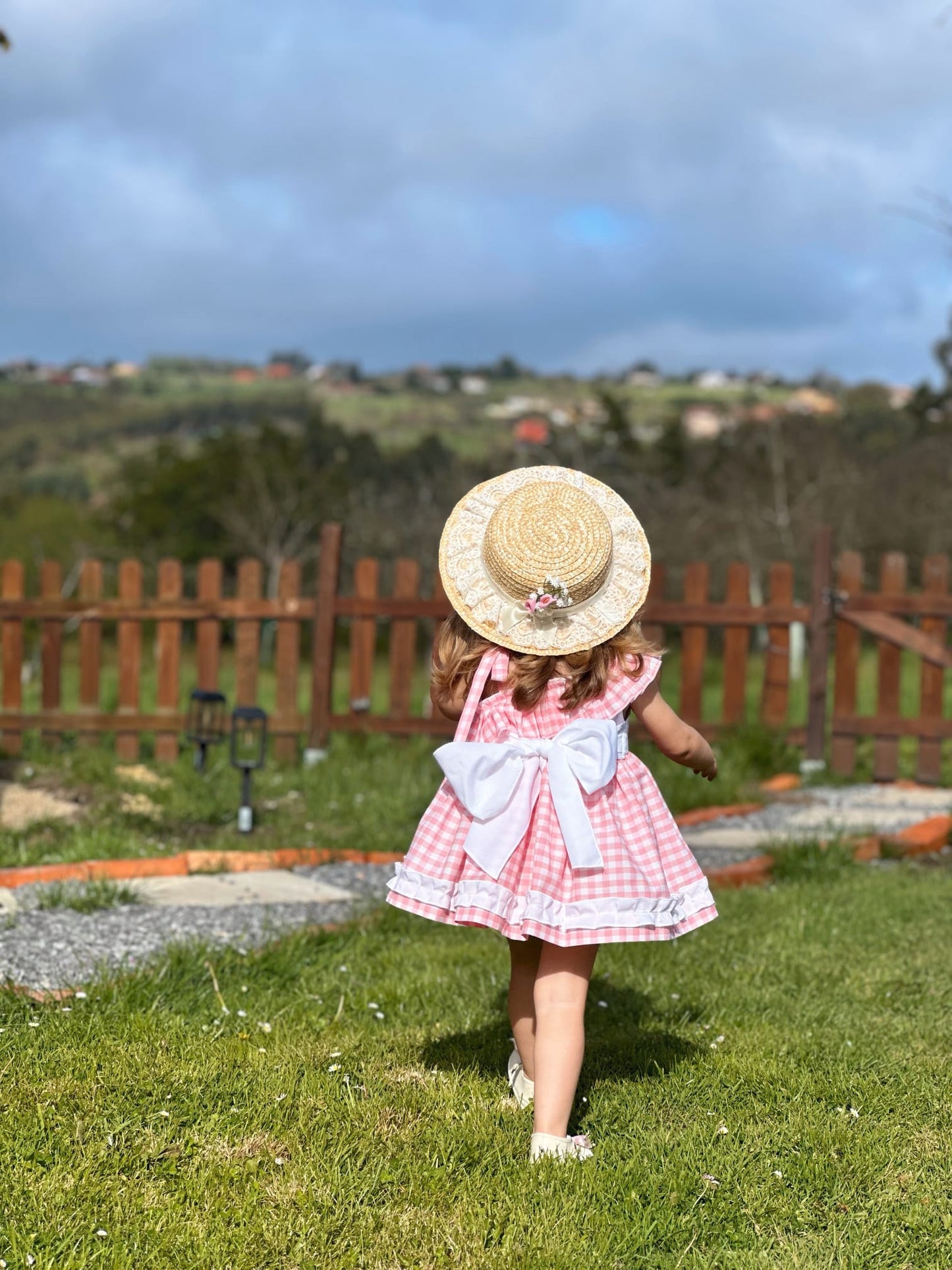 Sonata Pink & White Gingham Dress - (Made To Order)
