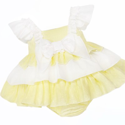 Baby Girl Yellow Puffball Dress with Knickers