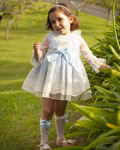 Sonata Baby Blue Organza Dress - (Made to order)