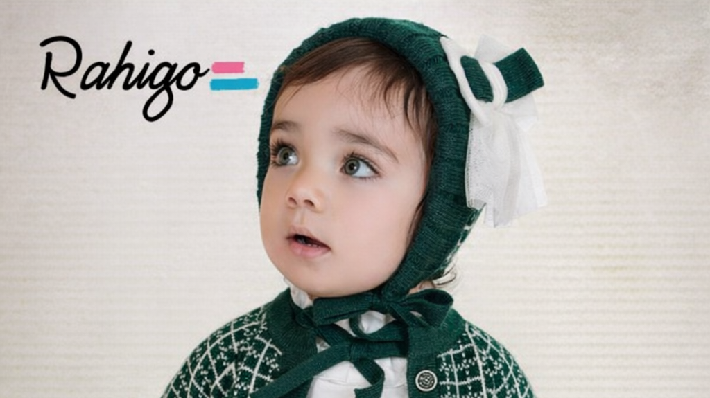 Rahigo Girls Bottle Green & Camel Bonnet - AW26 (Preorder)