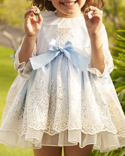 Sonata Baby Blue Organza Dress - (Made to order)