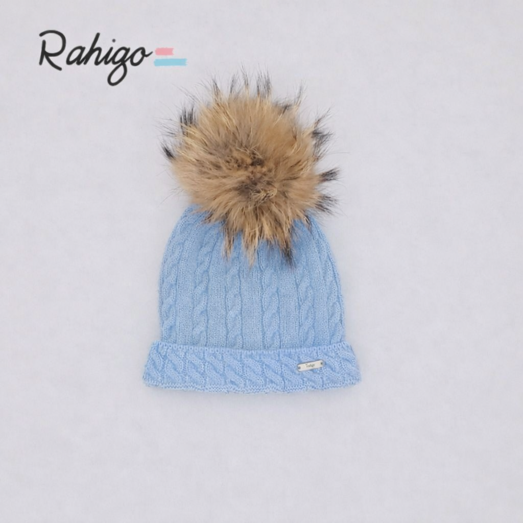 Rahigo Boys Baby Blue Romper, Pom Hat & Socks Set - AW26 (Preorder)