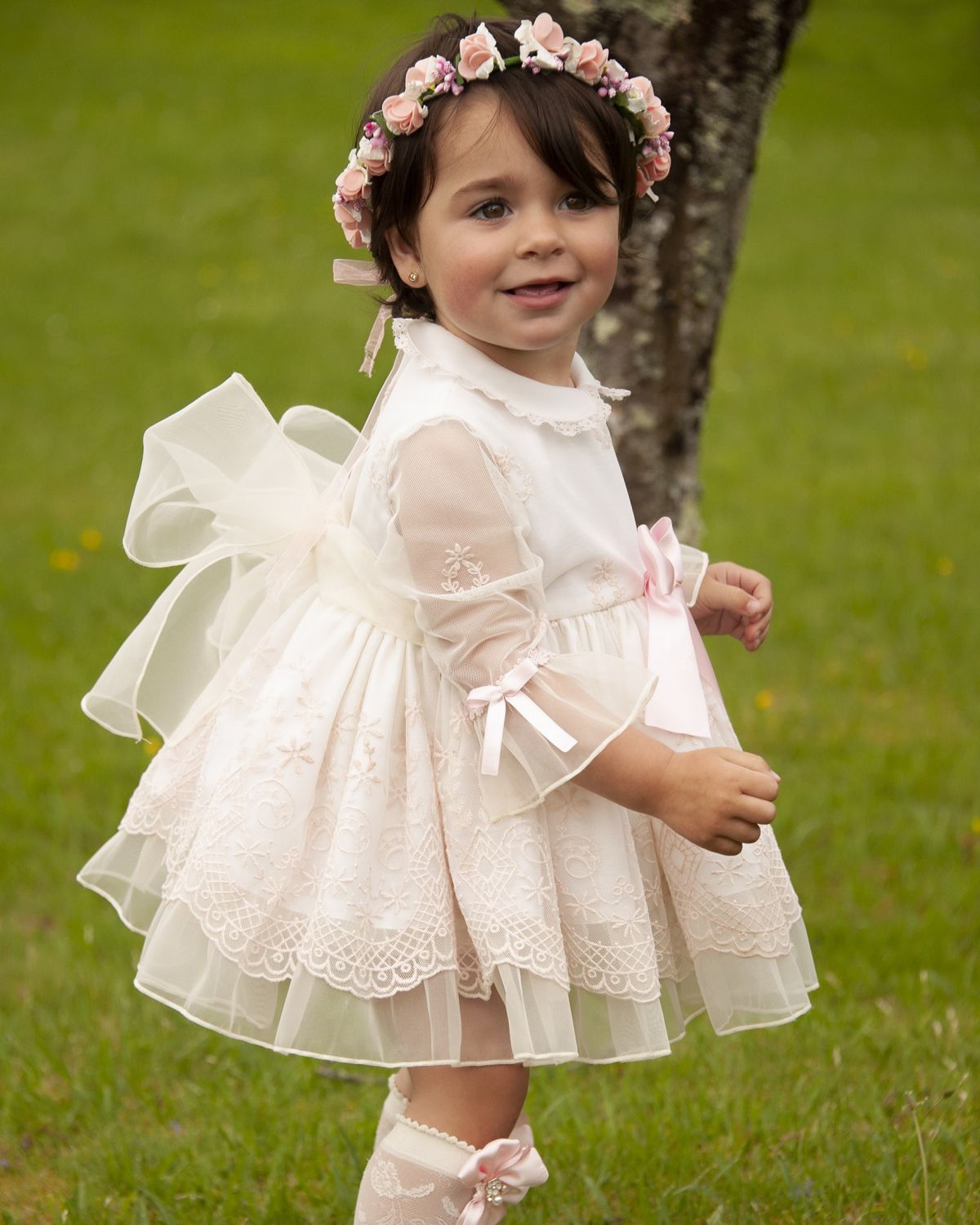 Sonata Organza Pink Dress - (Made To Order)