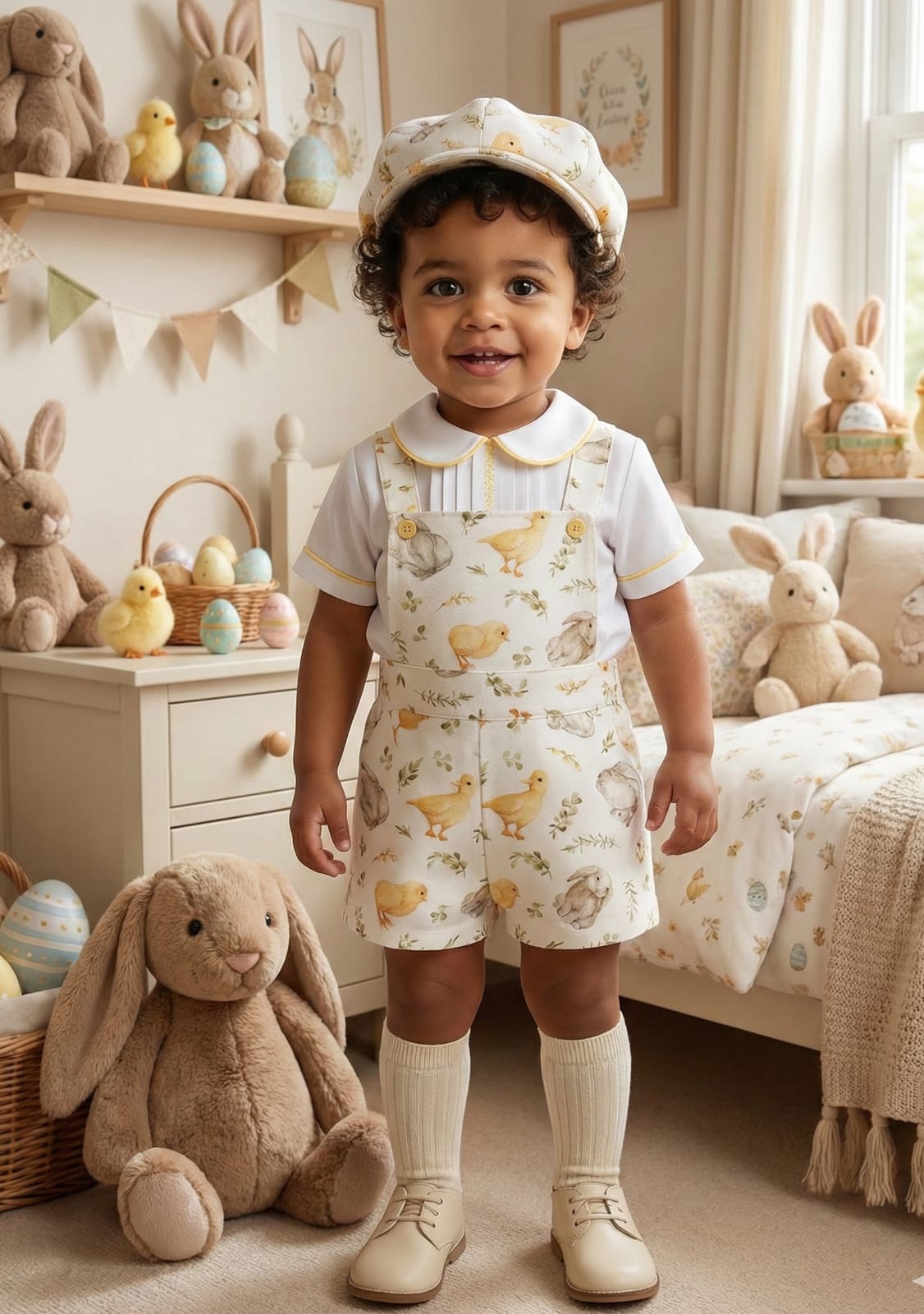 Sonata Springtime Bunny Boys Dungaree Set SS26 (Made to order)