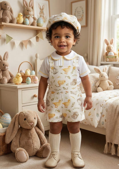 Sonata Springtime Bunny Boys Dungaree Set SS26 (Made to order)