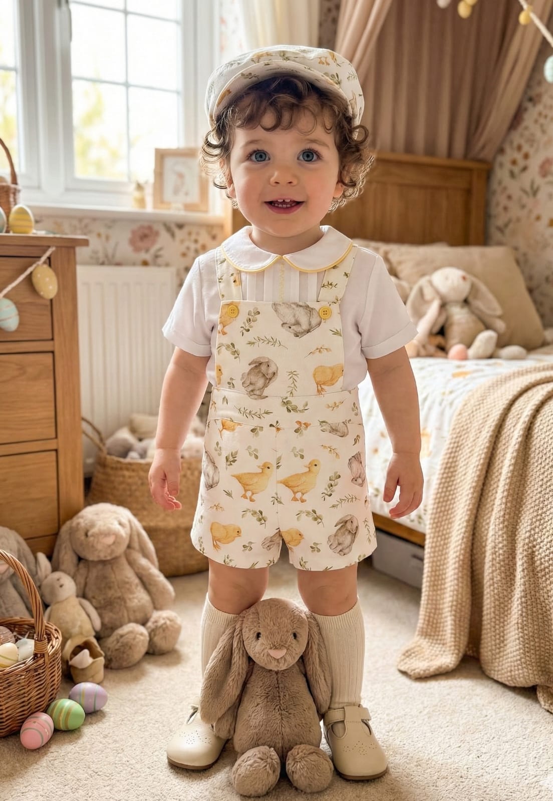 Sonata Springtime Bunny Boys Dungaree Set SS26 (Made to order)