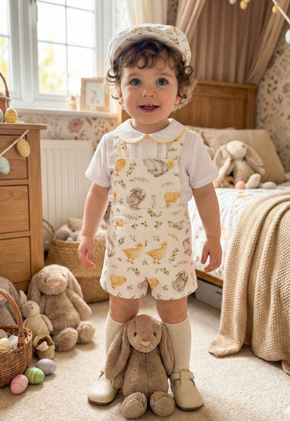 Sonata Springtime Bunny Boys Dungaree Set SS26 (Made to order)