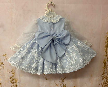 Sonata Handmade Camelia Baby Blue Dress SS26 (Made to order)