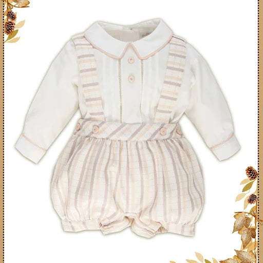 Boys Multicolour Romper and Shirt Set