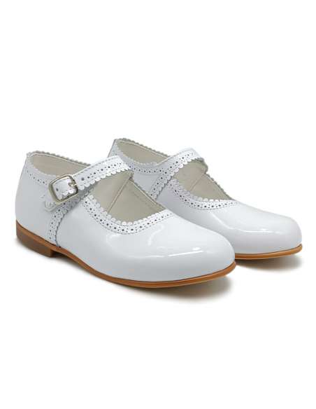 Mary Jane Patent Dot Shoes with buckles