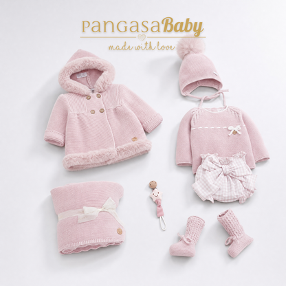 Pangasa Baby 2 Piece Pink Knitted Jumper & Jam Pant Set ~ AW26 Preorder