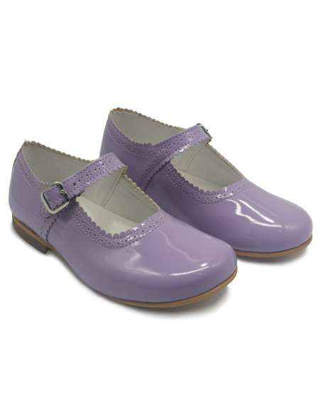 Mary Jane Patent Dot Shoes with buckles