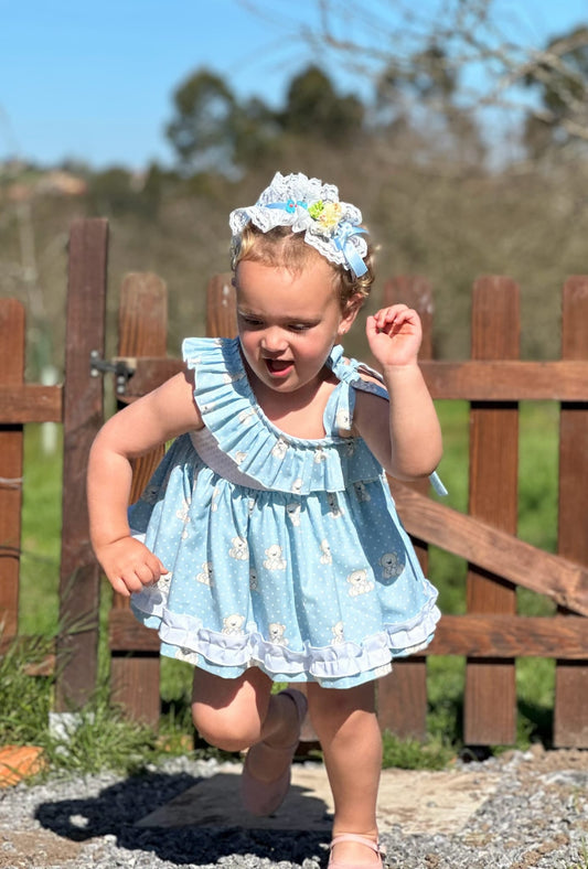 Sonata Teddybear Print Dress  - (Made To Order)