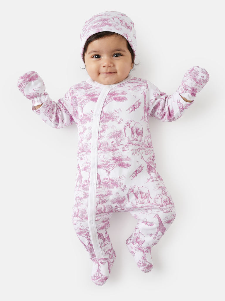 Girls Baby Pink Safari 5 piece Set