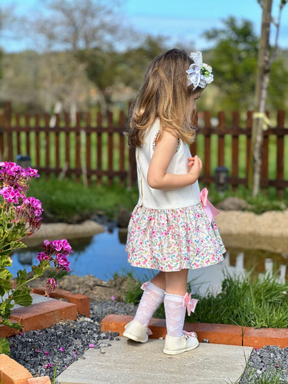 Girls Sonata Drop Waist Pique Dress - (Made To Order)