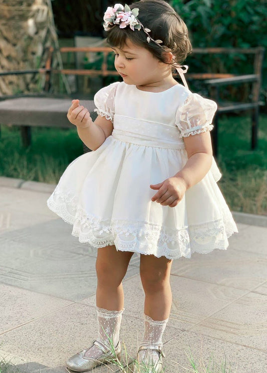 Sonata Ceremony White Dove Dress - (Made To Order)