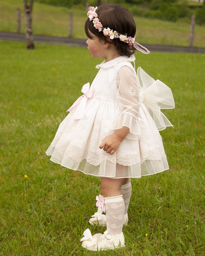 Sonata Organza Pink Dress - (Made To Order)