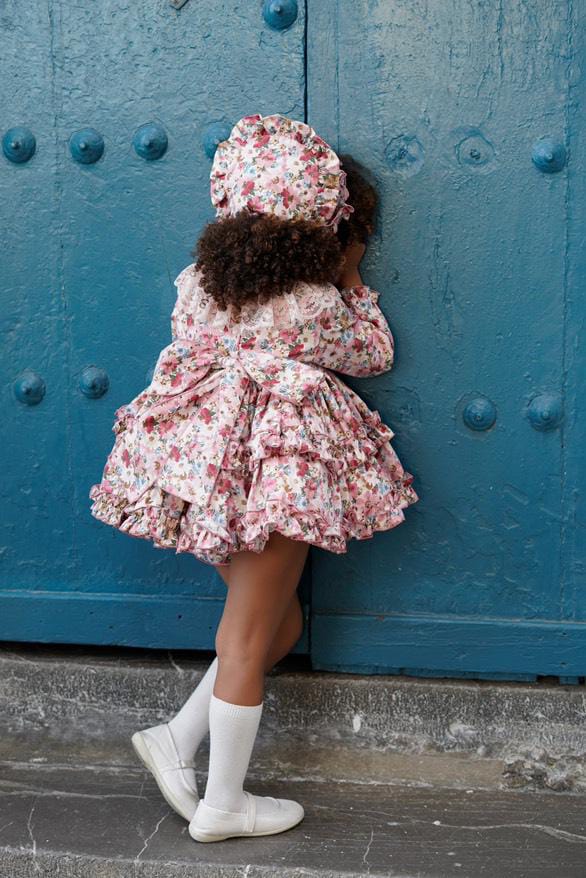 Ela Confeccion AW25 Girls Floral Puffball Dress Set - (Made to order)