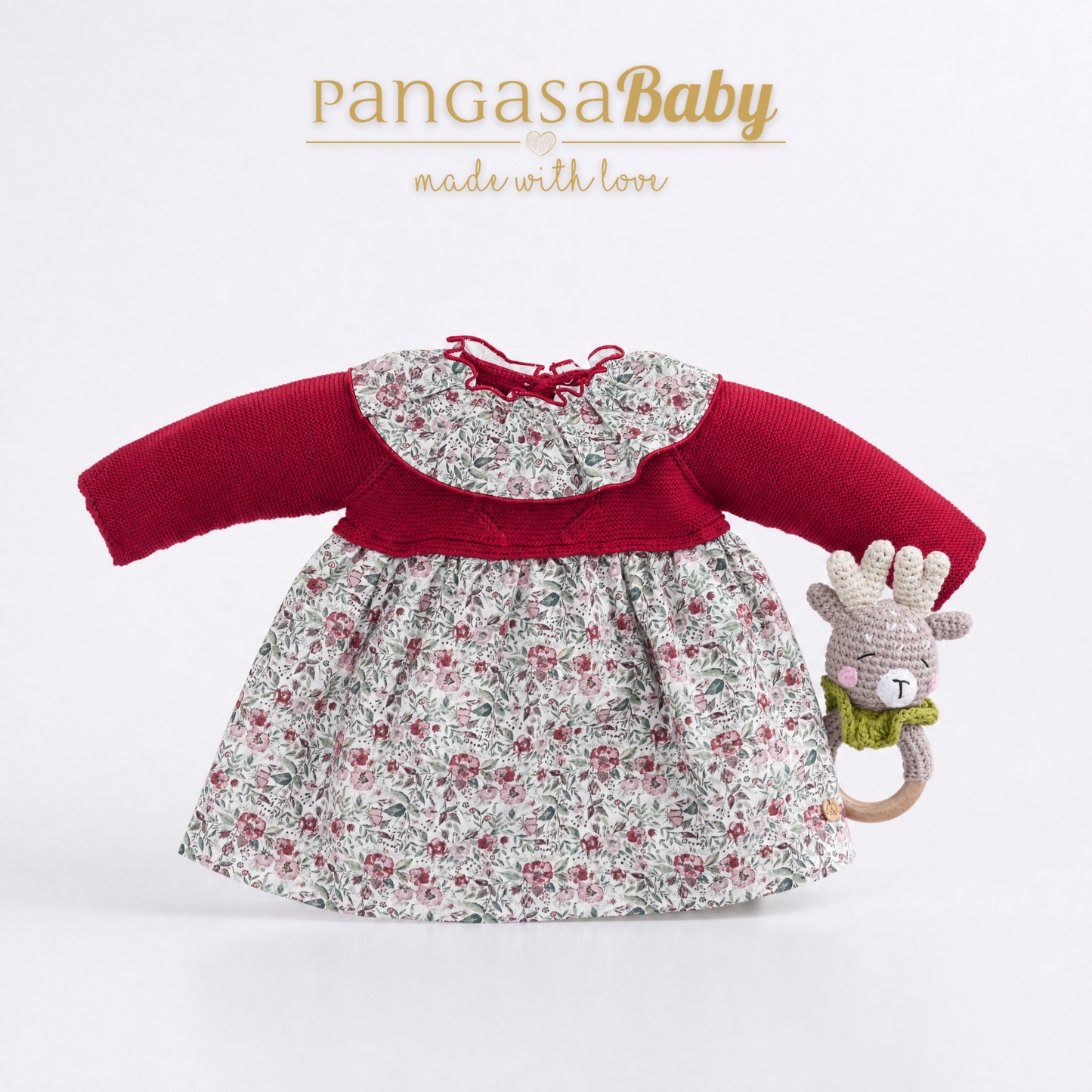 Pangasa Baby Cherry Red Dress & Knickers ~ AW26 Preorder