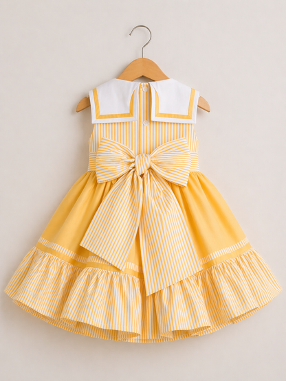 Sonata Girls Yellow Sailor Dress SS26 - (Made To Order)