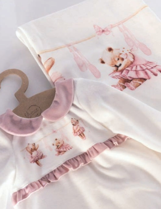 Baby Girls Charlene Swaddle, Hat, Bib & Babygrow Set