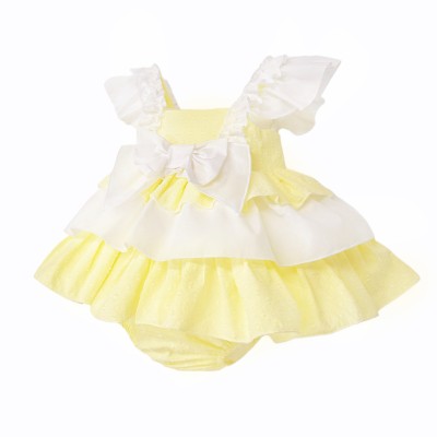 Baby Girl Yellow Puffball Dress with Knickers