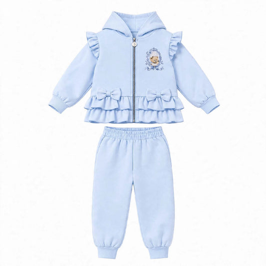 Girls Blue Teddybear Tracksuit Set (Preorder)