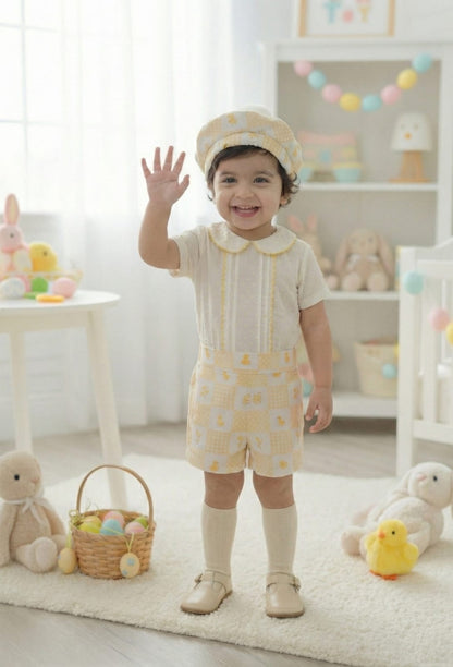 Sonata Boys Lemon Blossom Shirt & Short Set SS26 (Made to order)