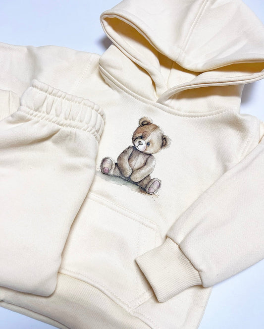 Boys Cream Teddy Bear Tracksuit