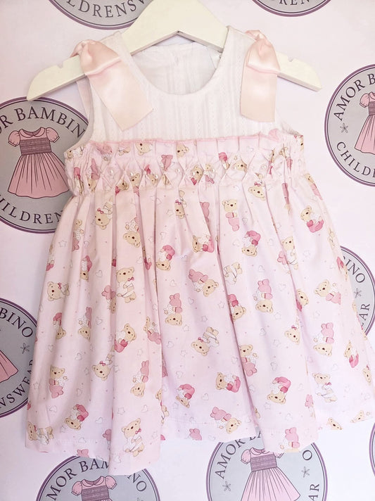 Baby Girl Pink Teddy Bear Dress