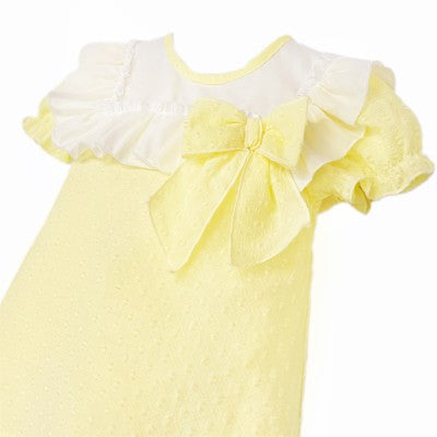 Baby Girl Yellow Plumetti Dress with Knickers