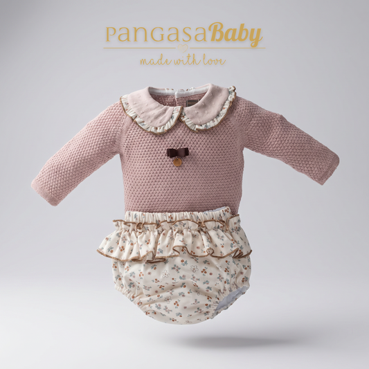 Pangasa Baby Vintage Waffle Knitted Jumper & Jam Pant Set ~ AW26 Preorder