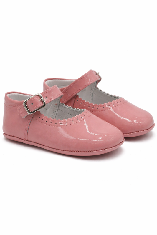 Amor Bambino Coral Mary Jane Baby Girls Patent Pram Shoes