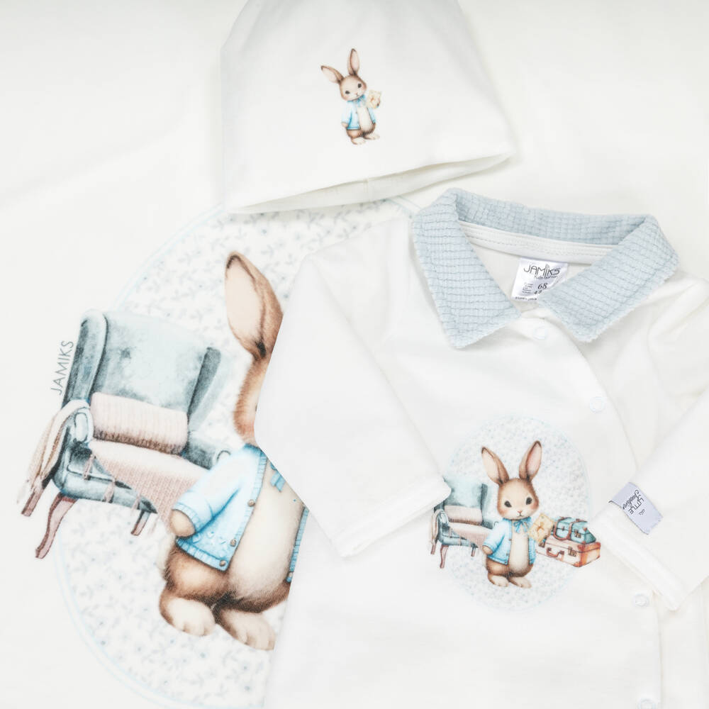 Baby Boys Damaso Swaddle, Hat, Bib & Babygrow Set