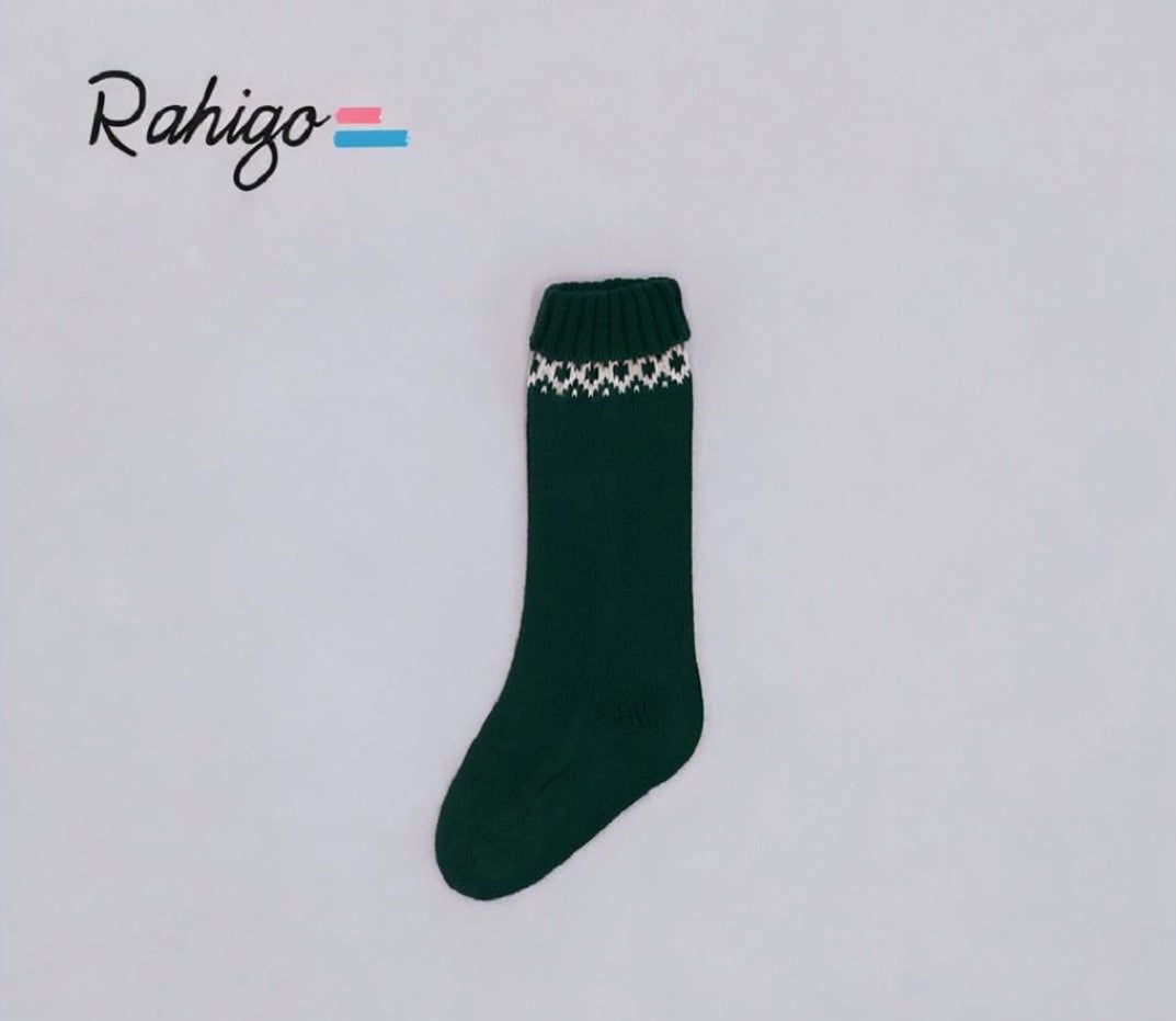 Rahigo Baby Boys Bottle Green & Cream Romper, Pom String Hat & Socks - AW26 (Preorder)
