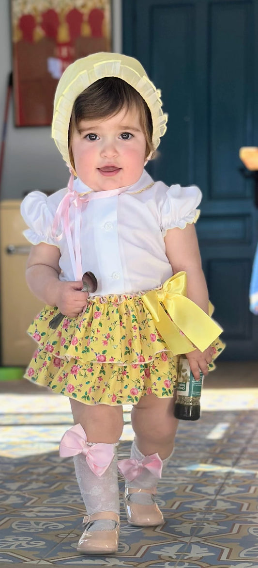 Sonata Blouse & Floral Jam Pants Set - (Made To Order)