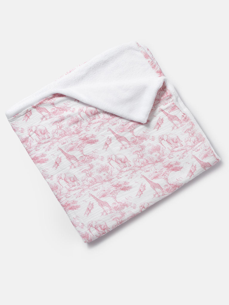Baby Girls Baby Pink Safari Blanket