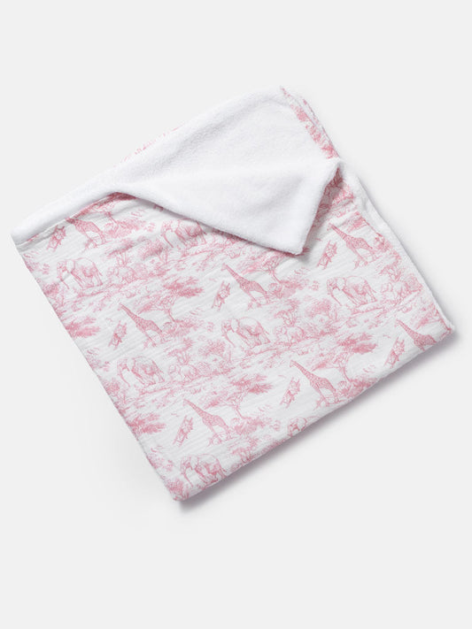 Baby Girls Baby Pink Safari Blanket