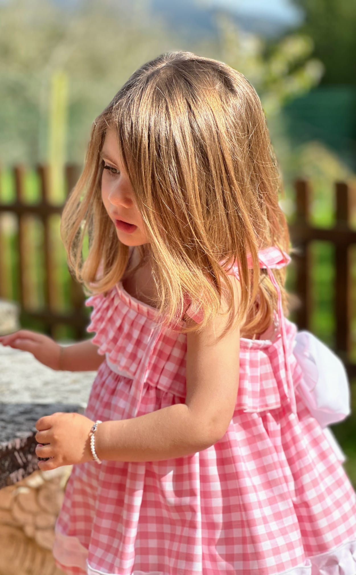 Sonata Pink & White Gingham Dress - (Made To Order)