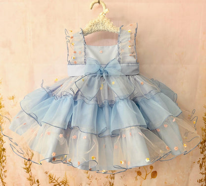 Sonata Girls Gelato Baby Blue Dress SS26 - (Made To Order)