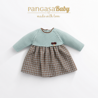 Pangasa Baby Vichy Mint Dress & Knickers ~ AW26 Preorder