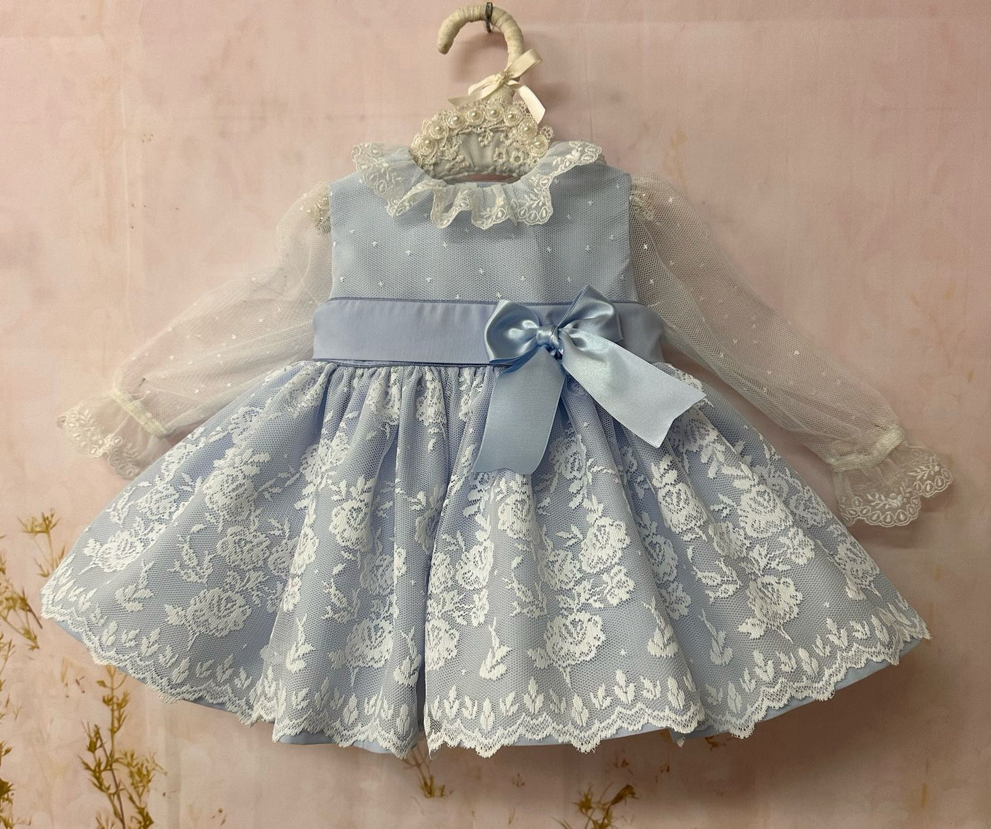 Sonata Handmade Camelia Baby Blue Dress SS26 (Made to order)