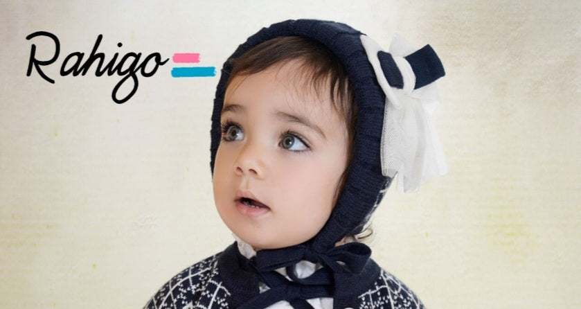 Rahigo Girls Navy & Cream Bonnet - AW26 (Preorder)